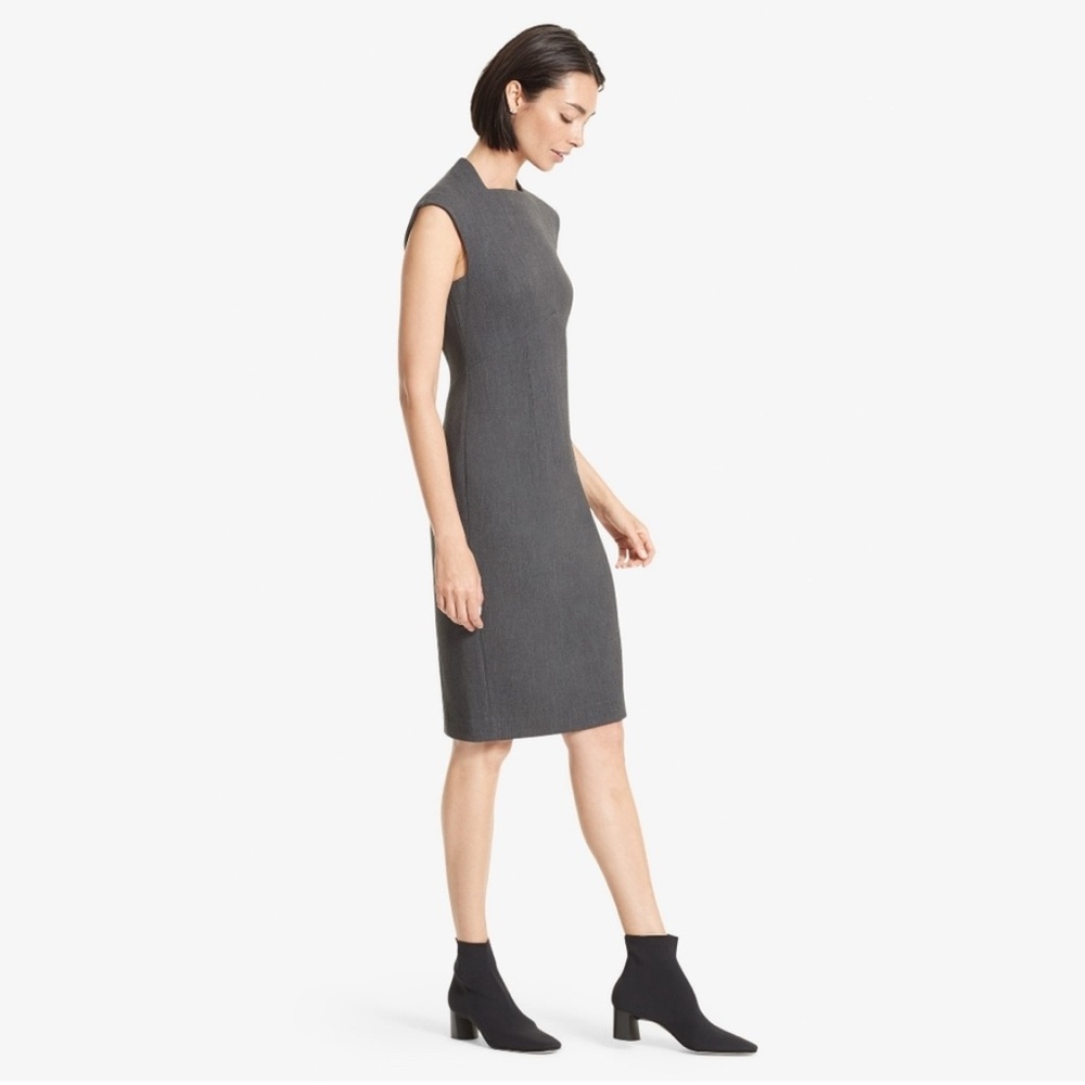 MM LaFleur Shanna Dress Charcoal Light Twill 6